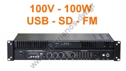   100V   100W   FM     Flash USB  SD MPA-100QUF 