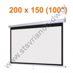  -    projectors 150 x 200 cm (100") 4:3  gain 1.1 MNS-100/4:3 