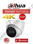  DAHUA HAC-HDW2802T-A-0280B Starlight 4K Dome     2.8mm   8MP    