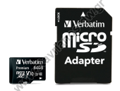  Verbatim MICRO SD CARD HC CLASS 10 64GB   microSD  SD SD-64GB/V 