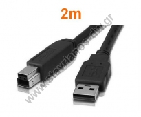   USB 3.0     B Nickel Plated 28AWG   2m USB-320B 