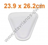  Χάρτινο πιάτο μιας χρήσης τριγωνικό 23.9cm x 26.2cm σε χρώμα λευκό DW-208-00 