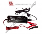  MINWA MW-CC04A Αυτόματος Φορτιστής μπαταριών Μολύβδου 6V & 12V και ρεύμα εξόδου 4A max 