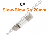    - Slow Blow  8A  5 x 20mm (10) VRA8A 