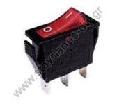    (Rocker)   ON-OFF 3  250V / 16A max RL1-111-LAMP-220V 