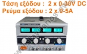  QJ-3005CIII   2     2 x 0-5A    2 x 0-30VDC 