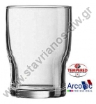  Γυάλινο ποτήρι κρασιού ταβέρνας (tempered) με χωρητικότητα 18cl και διαστάσεις Φ6.5 x 8.8cm CAMPUS-18 