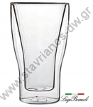  Γυάλινο ποτήρι καφέ Διπλών τοιχωμάτων με χωρητικότητα 34cl και διαστάσεις Φ9 x 15cm LUIGI-34 