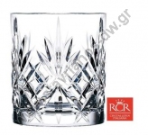  Κρυστάλλινο ποτήρι σκαλιστό Ουίσκι με χωρητικότητα 31cl και διαστάσεις Φ8.2cm και ύψος 9.4 cm RCR-31 