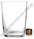  UNIGLASS DW-51 Γυάλινο ποτήρι νερού χωρητικότητας 51cl και διαστάσεων Φ9 x 12.1cm 