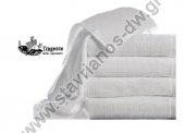  Πετσέτα προσώπου λευκή με διαστάσεις 50 x 100cm απο βαμβάκι μονόκλωνη DW-400KS/50X100 