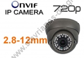  Δικτυακή IP Κάμερα 1MP 720p ONVIF με φακό Varifocal 2.8-12mm και 36IR Led IPC-DVJ30-1.0E 