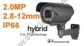  AHD Υβριδική Κάμερα Bullet AHD / CVI / TVI / CVBS 4 τεχνολογίες σε 1 κάμερα με φακό 2.8 -12mm και ανάλυση 2MP (1080p) MHD-VI50T-200 