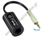  Stereo PC-Audio Balun    stereo      (3.5mm mini jack)    UTP (Cat5/Cat6) DW-530 