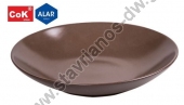  Κεραμικό StoneWare πιάτο Βαθύ 21cm σε χρώμα Σοκολατί DW-24418 
