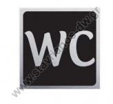  Πινακίδα τοίχου αλουμινίου με διαστάσεις 10 x 10 cm με την ένδειξη W.C DW-29817 
