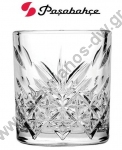  Γυάλινο ποτήρι Χαμηλό σκαλιστό  Ουίσκι με χωρητικότητα 34.5cl και διαστάσεις Φ8.5 x 9.6 cm DW-29956 