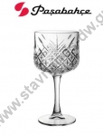  Γυάλινο ποτήρι Κολωνάτο σκαλιστό κρασιού με χωρητικότητα 55cl και διαστάσεις Φ10.2 x 19.8cm DW-29957 