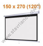  Πανί προβολής χειροκίνητη για projectors 150 x 270 cm (120") 16:9 και gain 1.1 MNS-120/16:9 