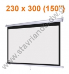  Πανί-Οθόνη προβολής χειροκίνητη για projectors 230 x 300 cm (150") 4:3 και gain 1.1 MNS-150/4:3 