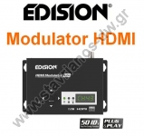  EDISION HDMI MODULATOR lite Ψηφιακός μονοκάναλος HDMI διαμορφωτής με έξοδο Επίγειου ψηφιακού DVB-T VHF/UHF MPEG4 σήματος 
