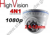  High Vision   DOME  4  AHD / CVI / TVI /CVBS   2MP (1080p)   Varifocal 2.8 - 12mm HV-532 