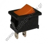    (Rocker) mini   ON-OFF 2  250V / 6A max    RL3-111-220V/OR 