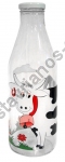  Γυάλινο Μπουκάλι για γάλα με χωρητικότητα 1L και καπάκι DW-28499 