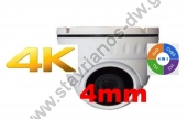  Κάμερα 4K Dome τεχνολογίας 4 σε 1 (AHD / TVI / CVI / CVBS) με ανάλυση 8MP και φακό 4.00mm DW-08W 