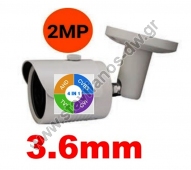  AHD  BULLET  4  1 (AHD / TVI / CVI / CVBS)   2MP   3.6mm DW-810-3.6 