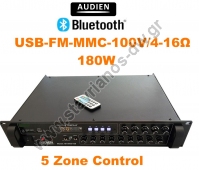    5     100V & 8   180W RMS Bluetooth / FM / USB / MMC CARD   M15600-180W 