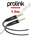  PROLINK-3.5MM-1.5M Καλώδιο ήχου jack 3.5mm αρσενικό Stereo σε 3.5mm αρσενικό Stereo με μήκος 1.5m 