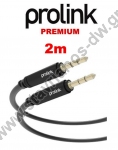  PROLINK-3.5MM-2M Καλώδιο ήχου jack 3.5mm αρσενικό Stereo σε 3.5mm αρσενικό Stereo με μήκος 2m 