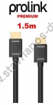  PROLINK-HDMI-1.5M HDMI Καλώδιο αρσενικό σε HDMI αρσενικό v2.0 High Speed σε μήκος 1.5m 
