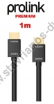  PROLINK-HDMI-1M HDMI Καλώδιο αρσενικό σε HDMI αρσενικό v2.0 High Speed σε μήκος 1m 