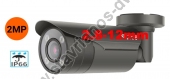  AHD Υβριδική Κάμερα Bullet AHD / CVI / TVI / CVBS 4 τεχνολογίες σε 1 κάμερα με φακό 2.8 -12mm και ανάλυση 2.0MP (1080p) DW-200-GREY 