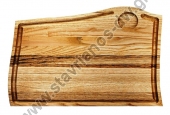  Ξύλινο Πλατό απο ξύλο καστανιάς με λούκι και 1 θέση για σως DW-31750 