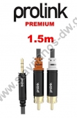  PROLINK-2XRCA-1.5M  2 x RCA   1 x  3.5mm  stereo   1.5m 