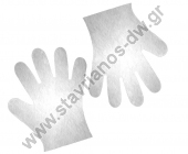  Γάντια μιας χρήσης PE Ζαχαροπλαστικής υψηλής πυκνότητας 0.018mm LARGE (σετ 100τμχ) DW-13236 