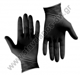  Γάντια μιας χρήσης Νιτριλίου χωρίς πούδρα σε χρώμα Μαύρο SMALL (σετ 100τμχ) DW-35445 