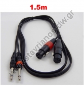   CANNON 2 X ( XLR)   2 X  6.3mm    1.5m TPC-023 