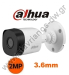  DAHUA HAC-B1A21-0360B Bullet Κάμερα με ανάλυση 2MP και φακό 3.6mm 