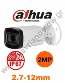  DAHUA HAC-HFW1200R-Z-IRE6-2712-S4  Bullet   2MP   Varifocal 2.7-12mm 