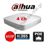  DAHUA NVR2104-P-4KS2 NVR 4  .265   8MP  4  PoE 