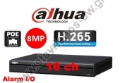  DAHUA NVR5216-16P-4KS2E NVR 16  .265   8MP  Alarm I/O  PoE 