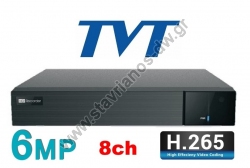  TVT TD-3108B1 IP  NVR H265  8    6MP  1  