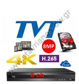  TVT TD-2708NE-HP 4K + 2TB 4K H.265  5- 4K  8  8   8     2 