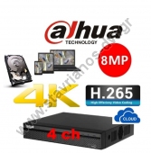  DAHUA XVR5104HS-4KL-I3 + 1TB 4K DVR 4  H.265   8MP   1TB 