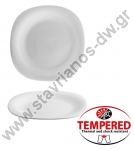  Πιάτο Οπαλίνας Ρηχό 20cm Tempered σε χρώμα λευκό DW-38182 