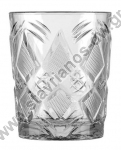  Γυάλινο Ποτήρι χαμηλό ποτού coctail σκαλιστό με χωρητικότητα 38.5cl DW-38392 